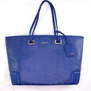 Joe’s Jeans Vegan Leather Tote Cobalt Blue Large